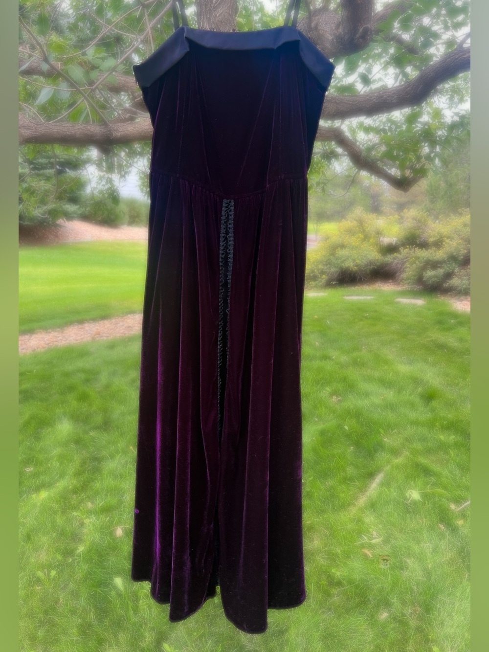 Vintage early 2000s Subterranea royal purpal velvet dress size 12